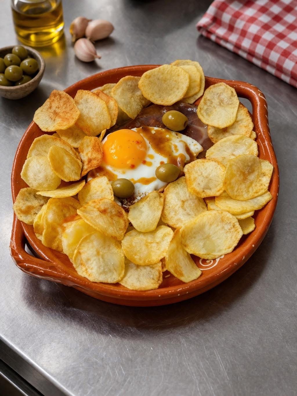 Bitoque traditionnel servi dans son plat en terre cuite
